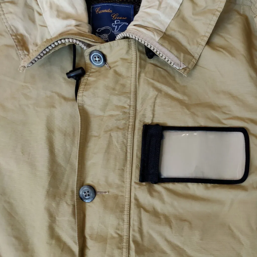 1986 beige Canada Goose x Museum arctic heli parka
