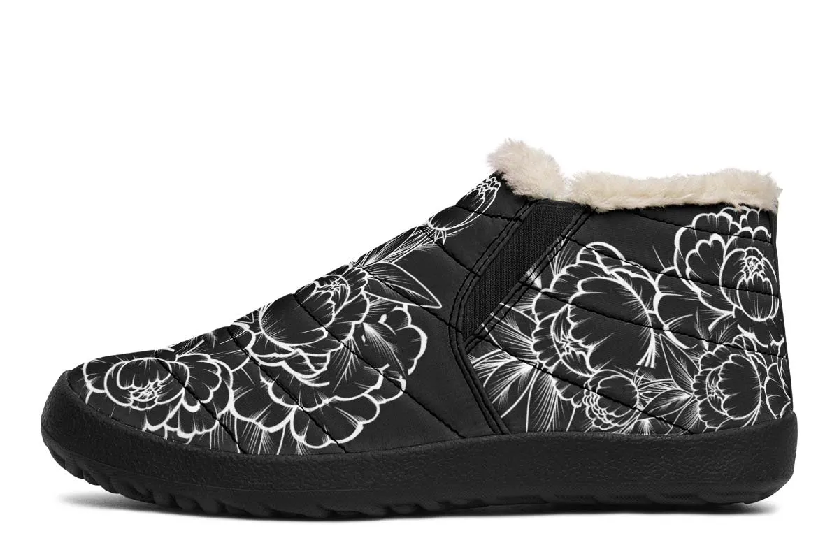 Black And White Flowers
