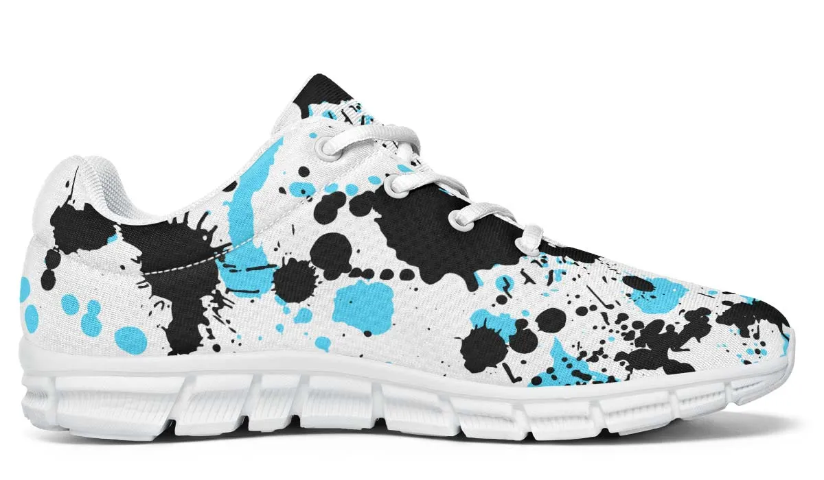 Blue And Black Splatter