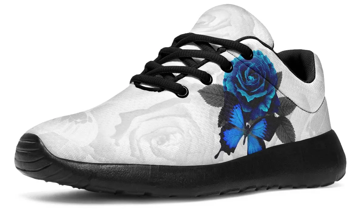 Blue Butterfly And Rose