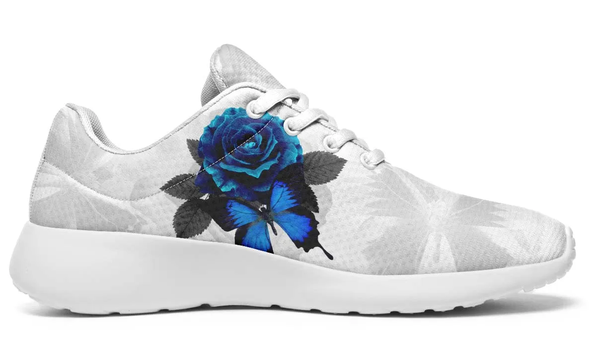 Blue Butterfly And Rose