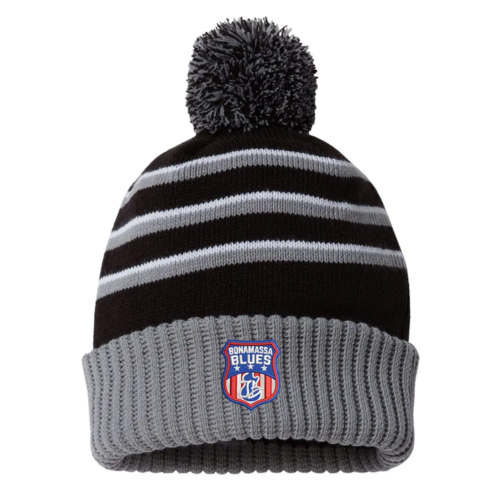 Bonamassa Blues Stripe Pom Beanie