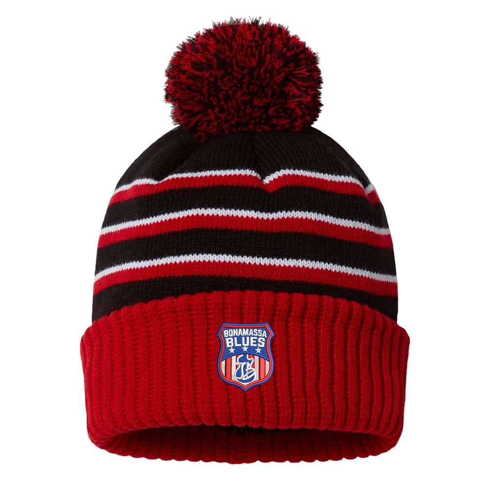 Bonamassa Blues Stripe Pom Beanie