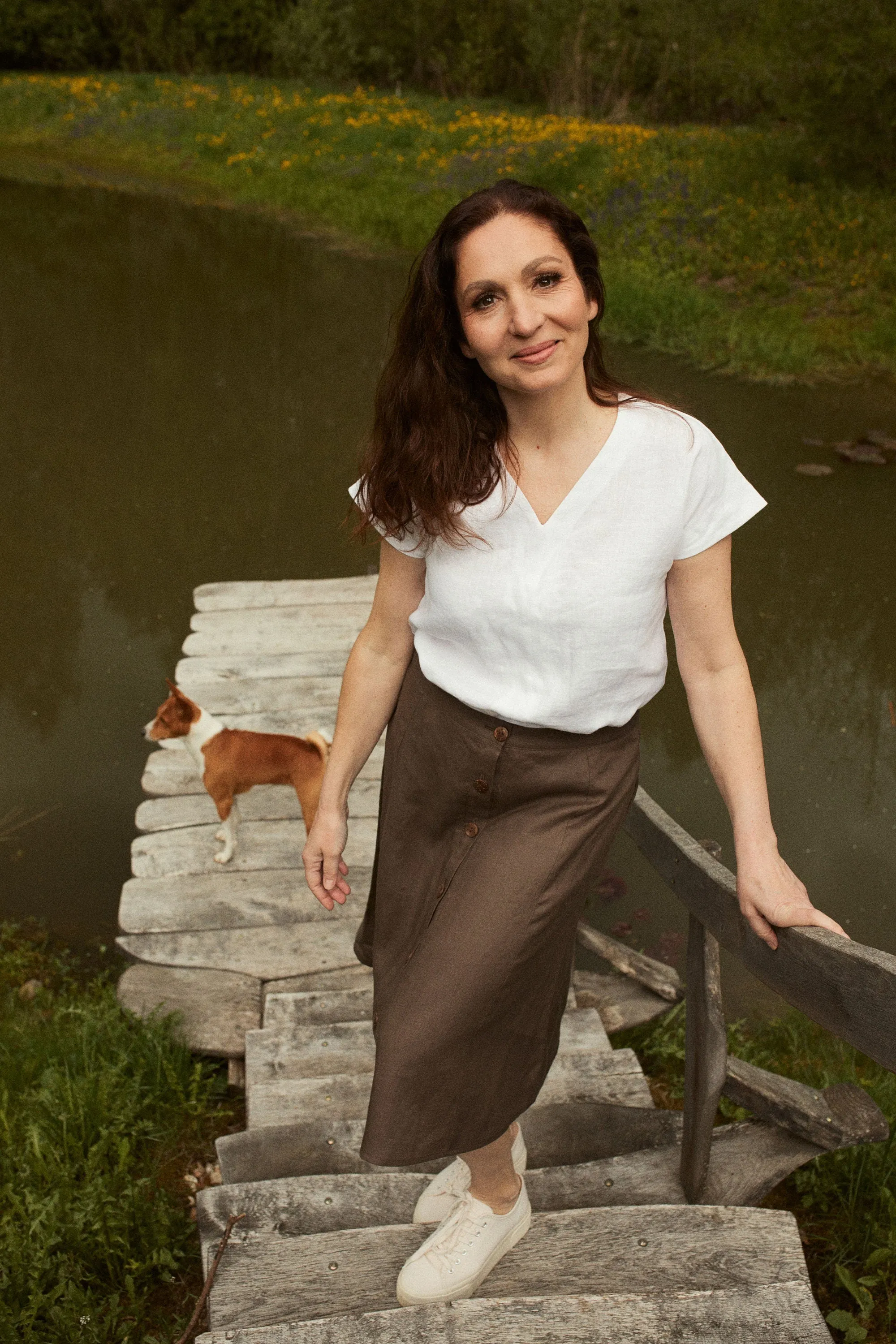Midi Linen Skirt