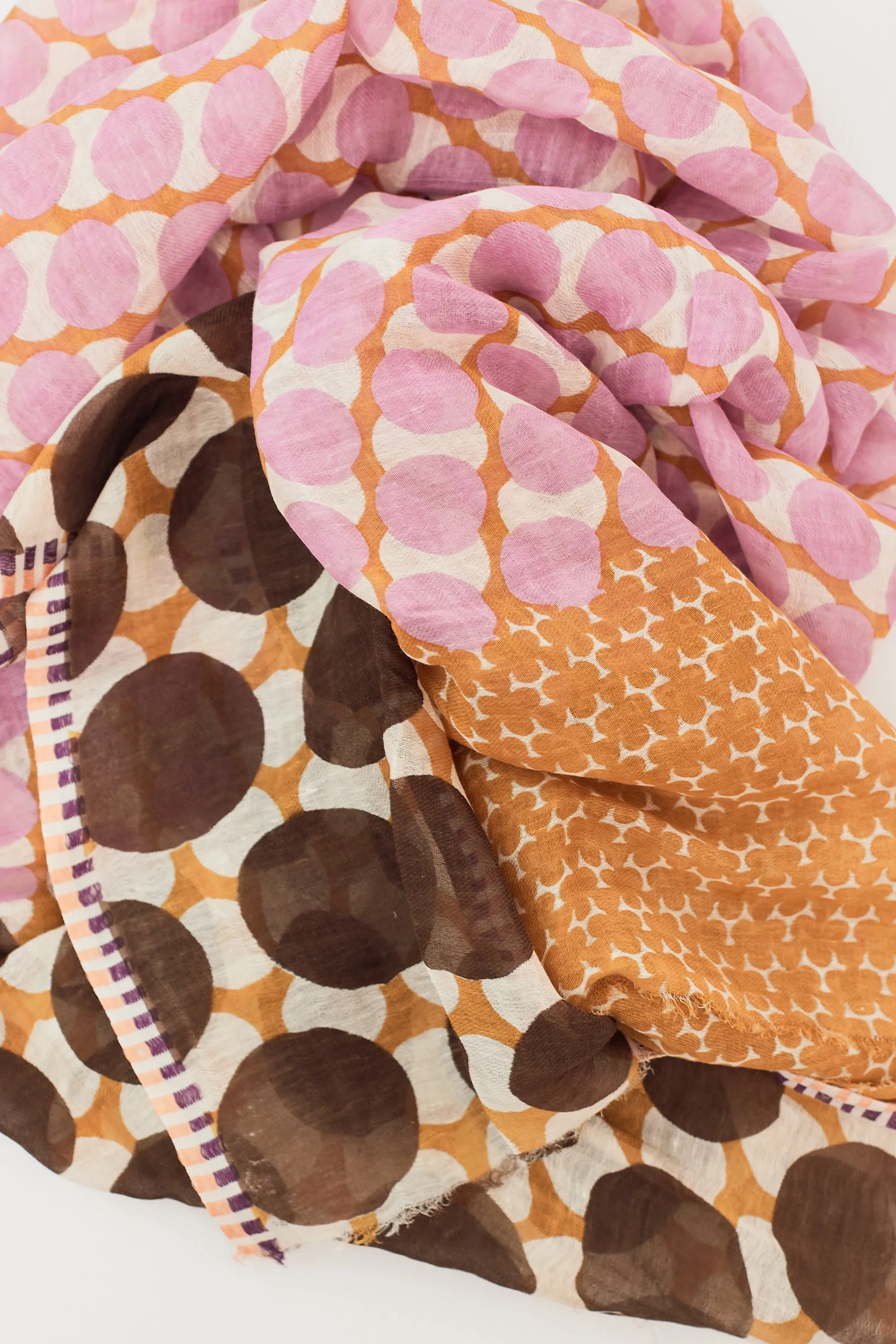 pice Linen Cotton Dots Stole