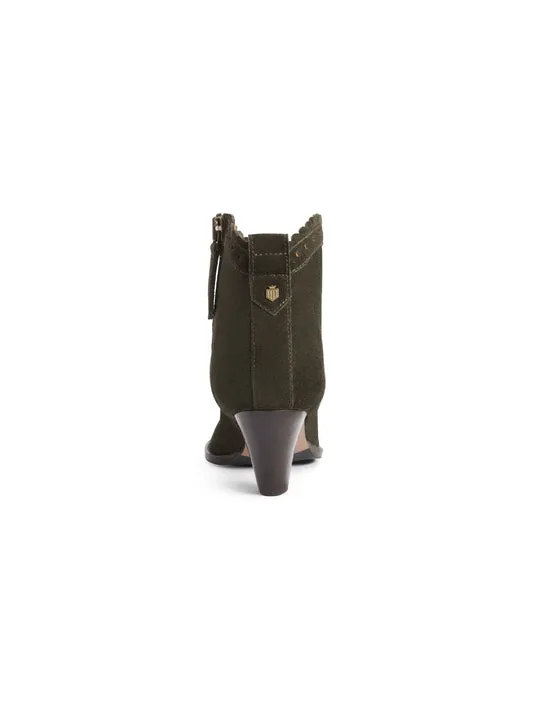 Regina Ankle       20% Off   |   Save £53  moss green Heeled Ankle Boots