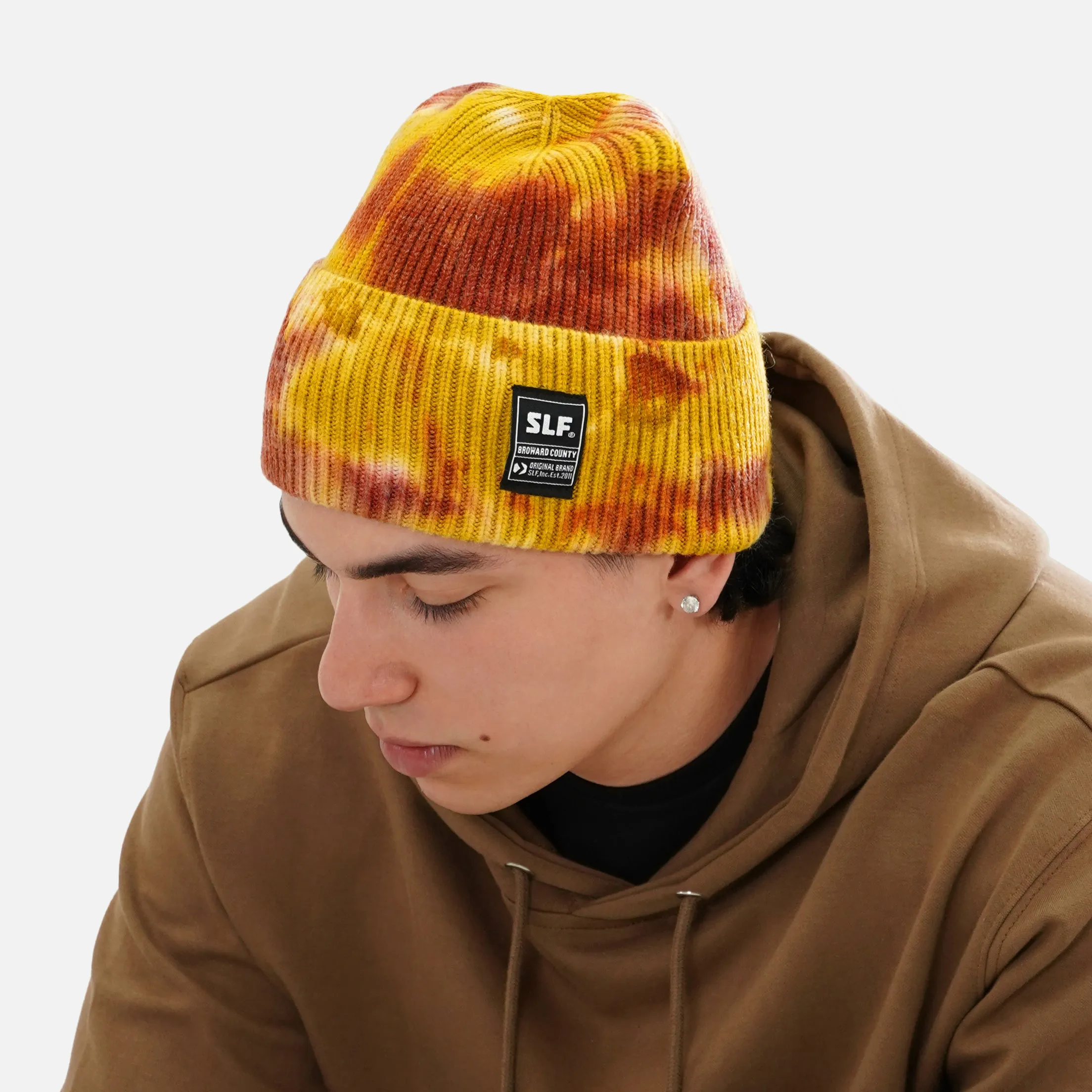 Tie Dye Autumn Knit Beanie
