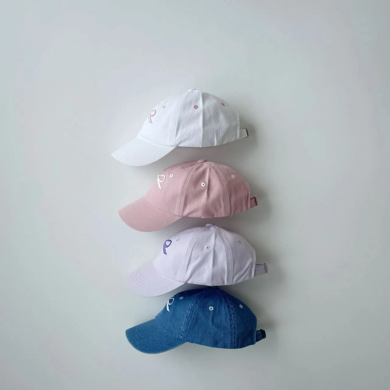 Toddler Bow Embroidery Baseball Cap (4-7y) - 4 Colors