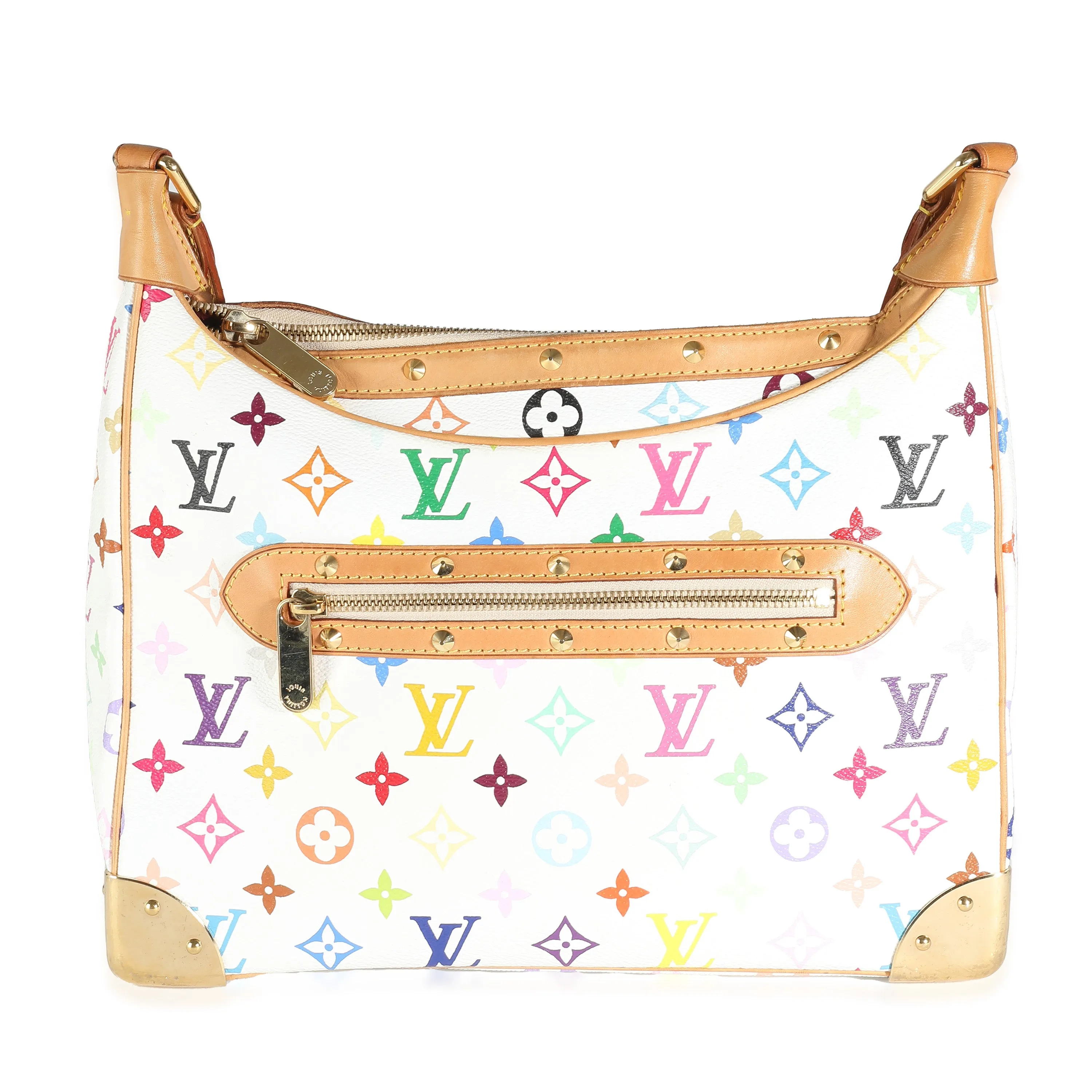 White Monogram Multicolor Canvas Boulogne